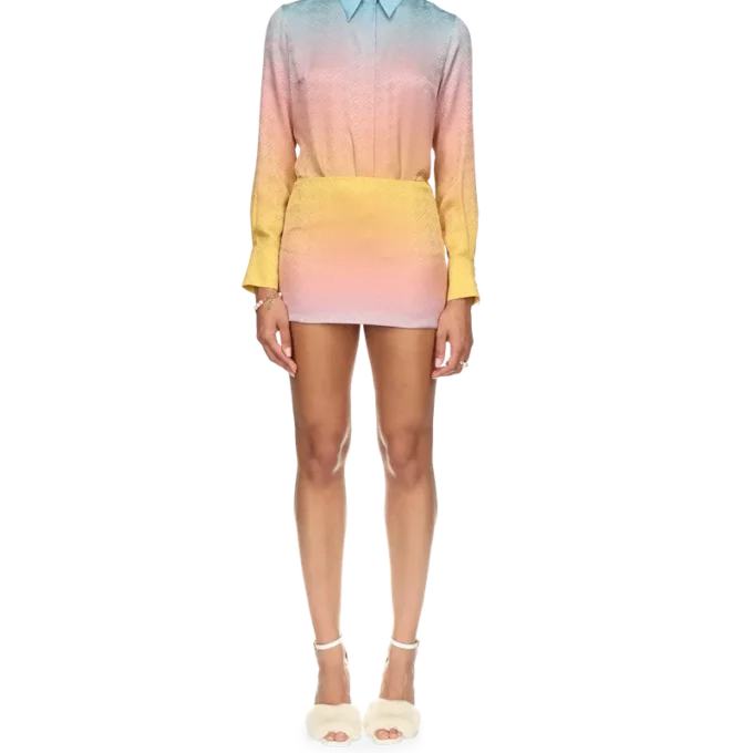 Ping-Pong-Seidenrock mit Farbverlauf Ping-Pong-Seidenrock mit Farbverlauf