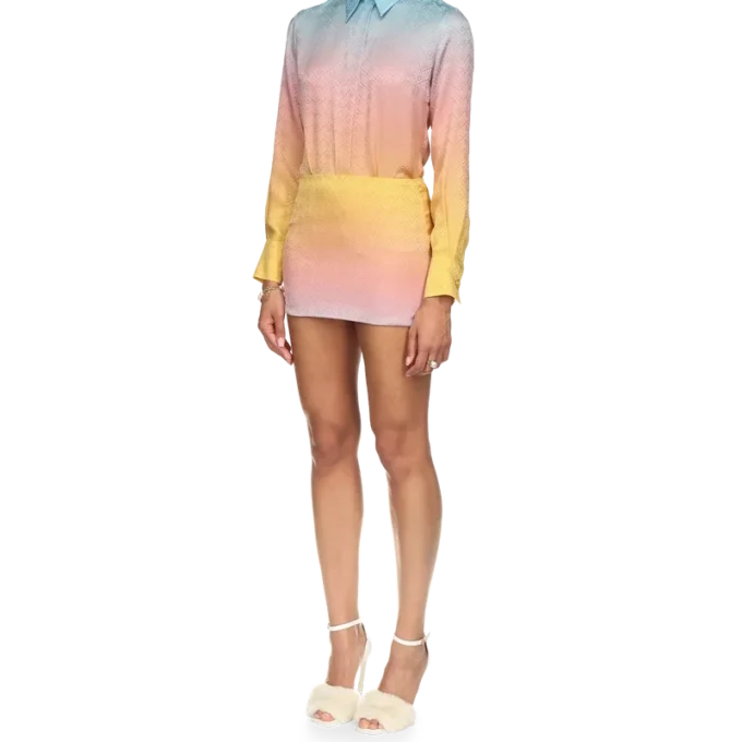 Ping-Pong-Seidenrock mit Farbverlauf Ping-Pong-Seidenrock mit Farbverlauf