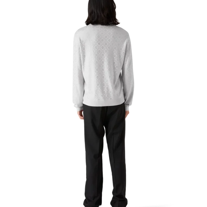 Polohemd aus Strick mit Kristall-Monogramm