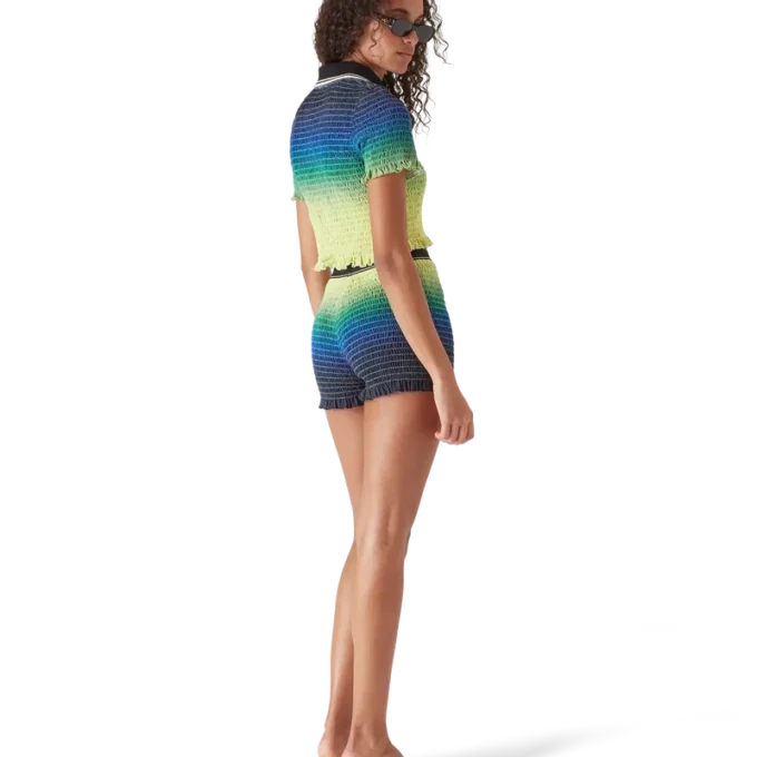 Polohemd mit Farbverlauf und kurzen Ärmeln