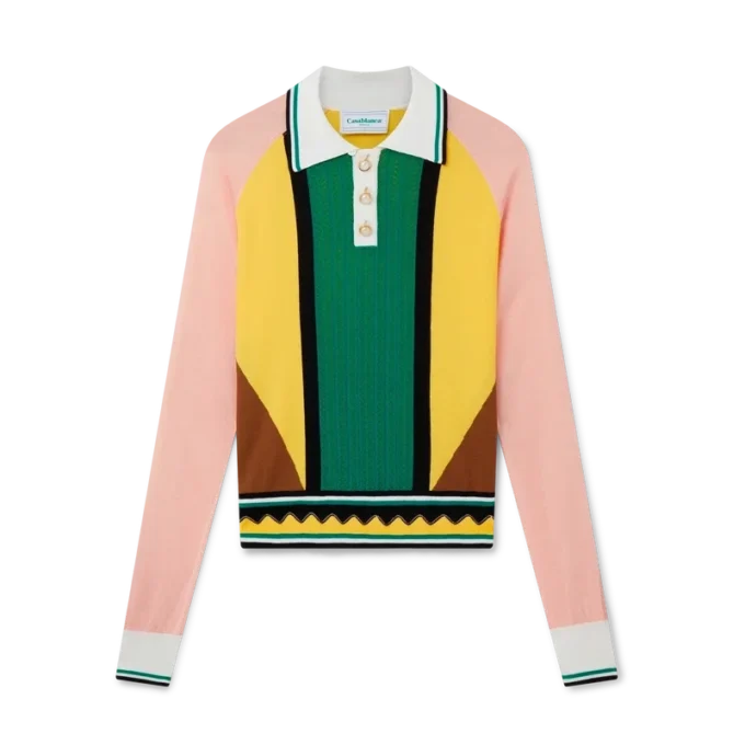 Polohemd mit grafischen Einsätzen