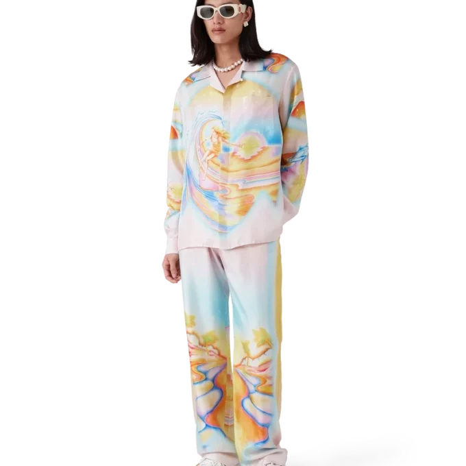 Psychedelic Nirvana Langarm-Seidenhemd Psychedelic Nirvana Langarm-Seidenhemd