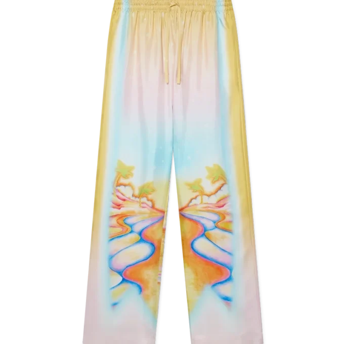 Psychedelische Nirvana-Seiden-Hose