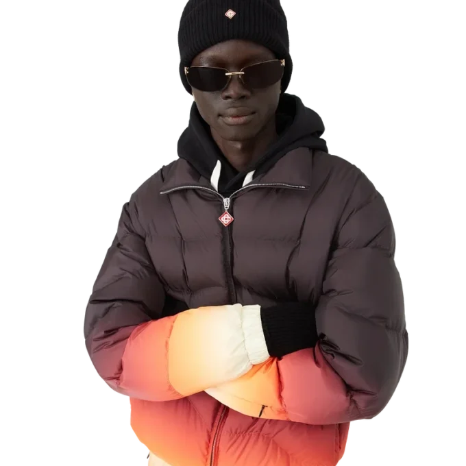 Pufferjacke mit Farbverlauf