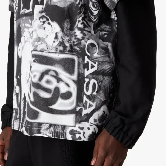 Rave Collage Kurzarm-Mesh-T-Shirt