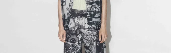 Rave Collage Straight Leg Jeans