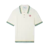 Rib-Bouclé-Poloshirt