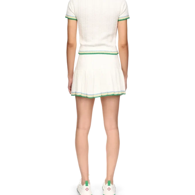 Rib-Bouclé-Poloshirt