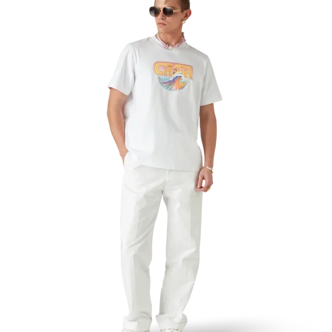 Rosa geknotete Halskette