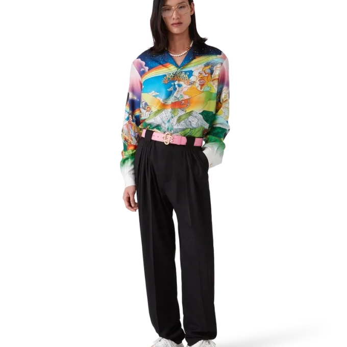 Rosa Gürtel mit geprägtem CC-Logo