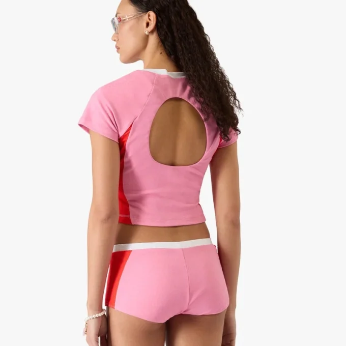 Rosa Monogram-Bikini-Shorts Rosa Monogram-Bikini-Shorts