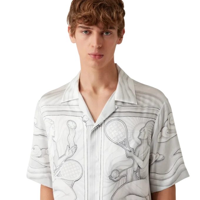 Sacred Stone Kurzarm-Seidenhemd mit Shorts