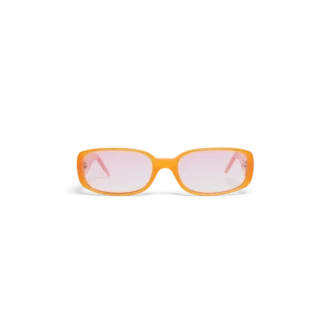Schmale Sonnenbrille in Pink und Orange