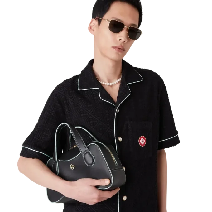 Schwarze Mini-Louise-Tasche