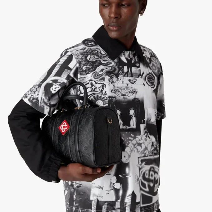 Schwarze Mini-Monogram-Wochenendtasche