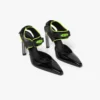 Schwarze Raver-Pumps aus Leder