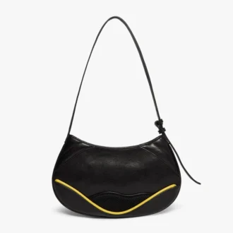 Schwarze schmale Biker-Tasche