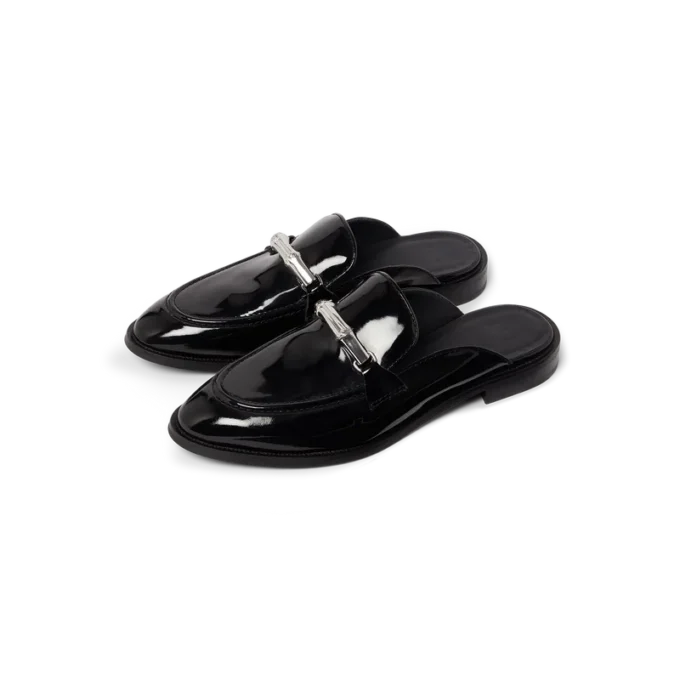 Schwarzer Bamboo Slip-on-Loafer