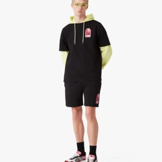 Schwarzes Arches-T-Shirt mit kurzen Ärmeln Schwarzes Arches-T-Shirt mit kurzen Ärmeln