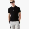 Schwarzes Pointelle-Monogramm-Poloshirt mit Shorts