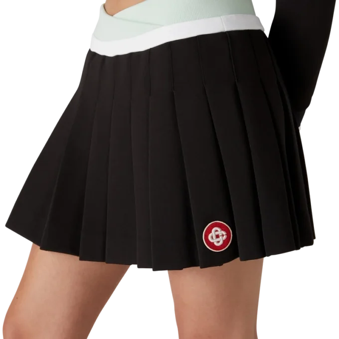 Scuba-Minirock mit Falten