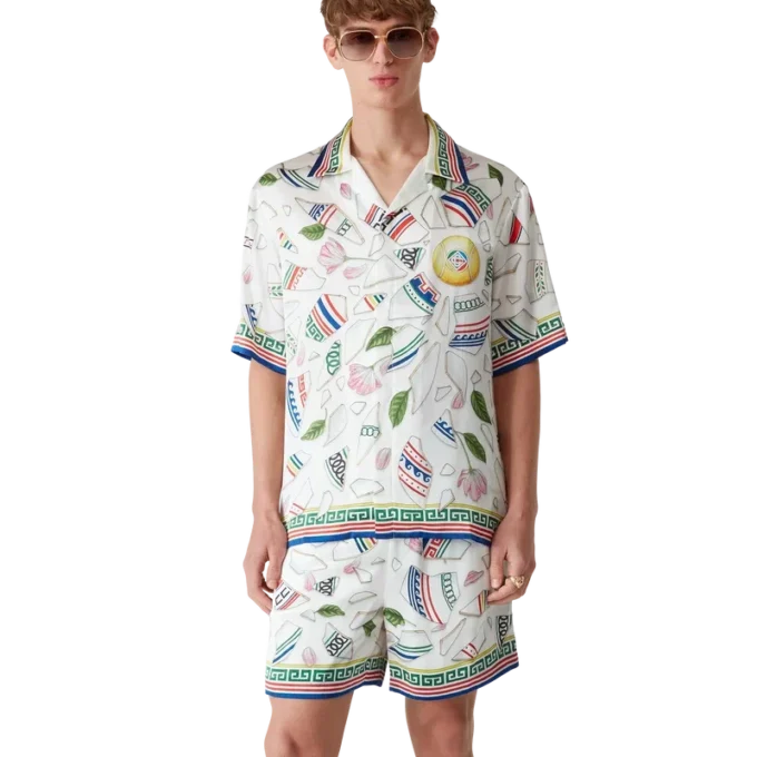 Seidenhemd „Le Vase Brise“