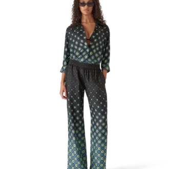 Seidenhose mit Degradé-Monogramm