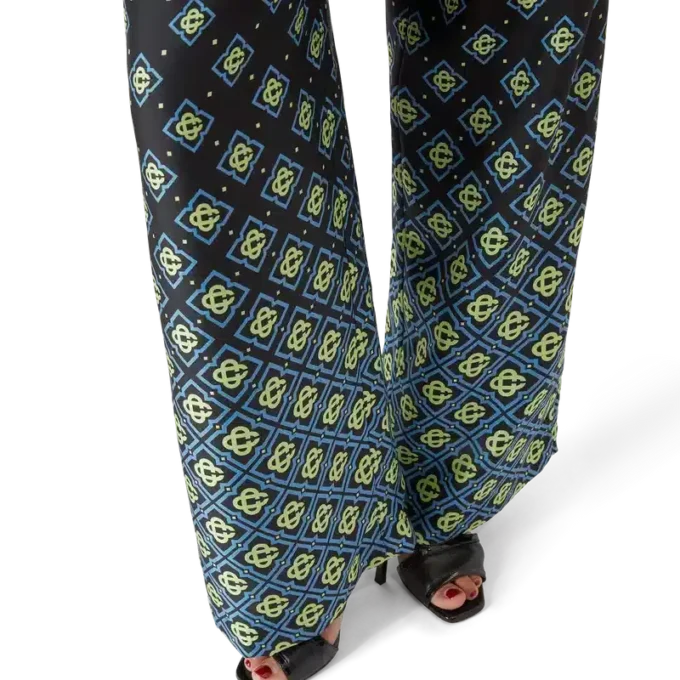 Seidenhose mit Degradé-Monogramm