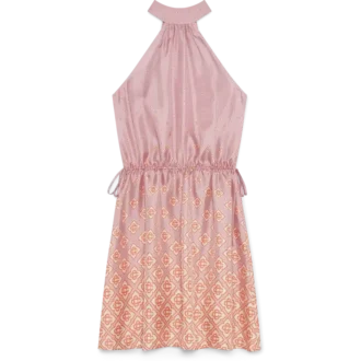 Seidenkleid mit Monogram-Farbverlauf