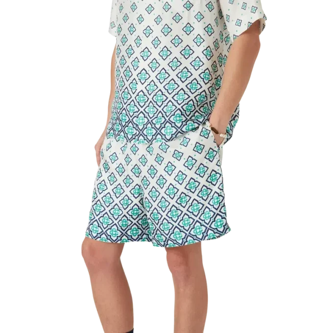 Seidenshorts mit Monogramm-Farbverlauf