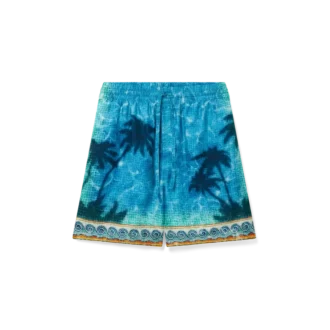 Seidenshorts mit Poolside-Emblem