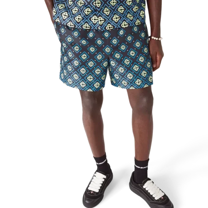 Shorts mit schwarzem Monogramm-Dégradé-Print