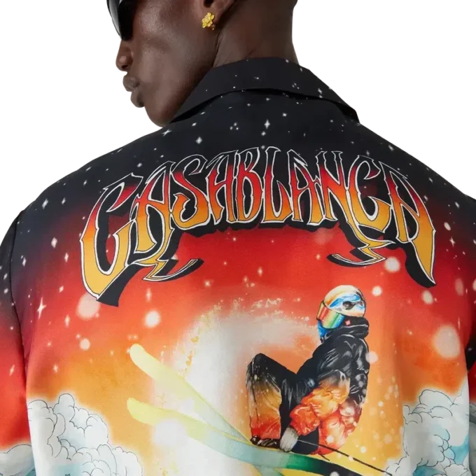 Ski Lake Langarmhemd aus Seidentwill