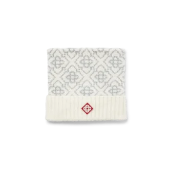 Ski-Mütze aus Mohair mit Monogramm