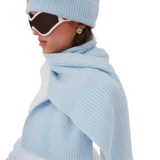 Ski-Schal aus gerippter Wolle