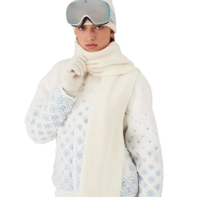 Ski-Schal aus gerippter Wolle