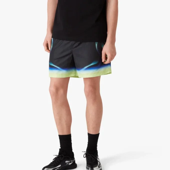 Sporchid Black Printed Swim Shorts