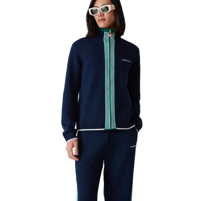 Strick-Tennis-Trainingsjacke Strick-Tennis-Trainingsjacke