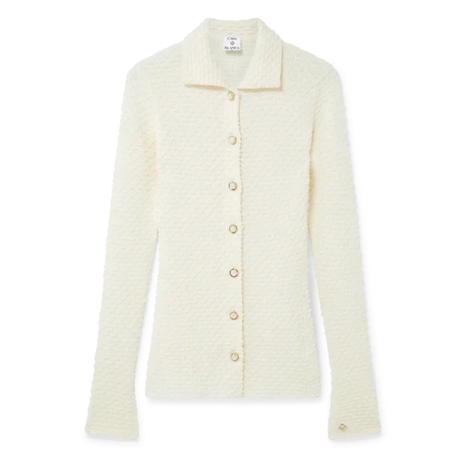 Strickhemd mit Struktur