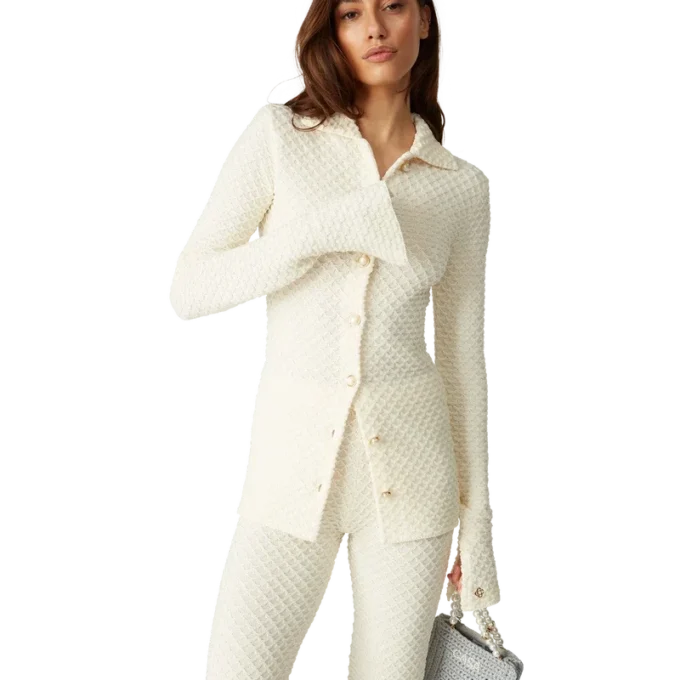 Strickhemd mit Struktur