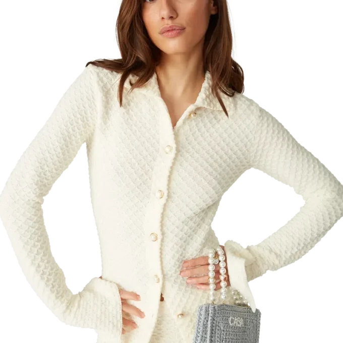 Strickhemd mit Struktur