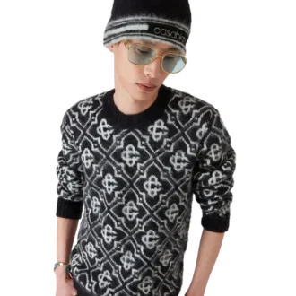 Stripe Mohair Beanie