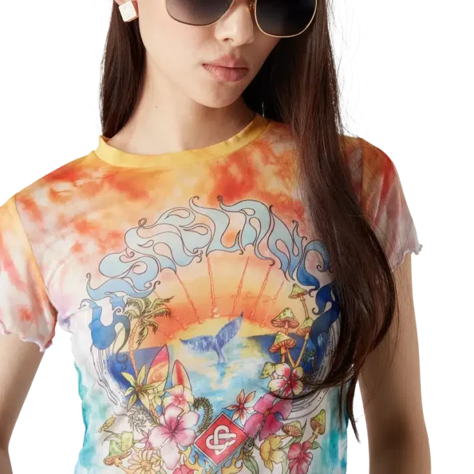 Surf Trip Tie-Dye-Mesh-T-Shirt Surf Trip Tie-Dye-Mesh-T-Shirt