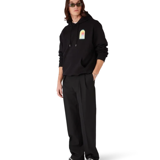 Sweatshirt mit Kapuze und Bogen-Farbverlauf