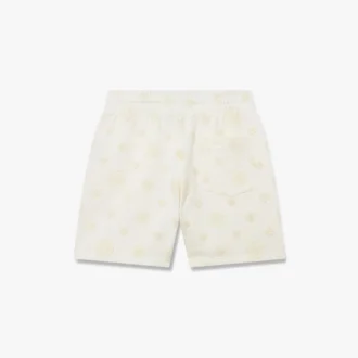 Sweatshorts mit cremefarbener Monogramm-Applikation