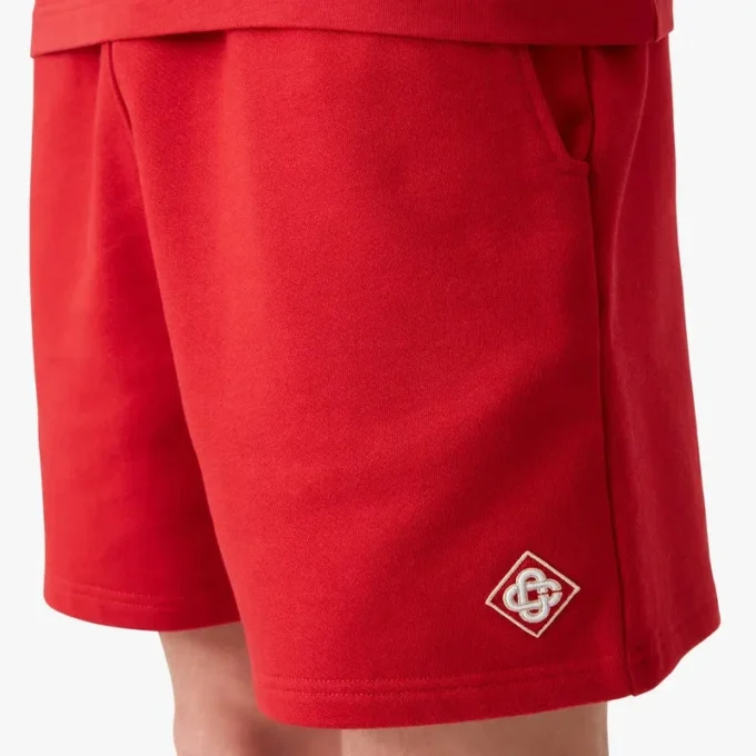 Sweatshorts mit rotem Diamant-Logo