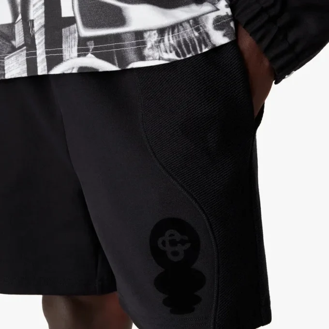 Sweatshorts mit Squash-Logo im Flockdruck