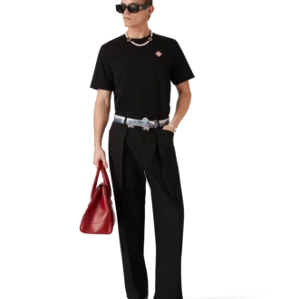 T-Shirt mit Diamant-Logo und kurzen Shorts