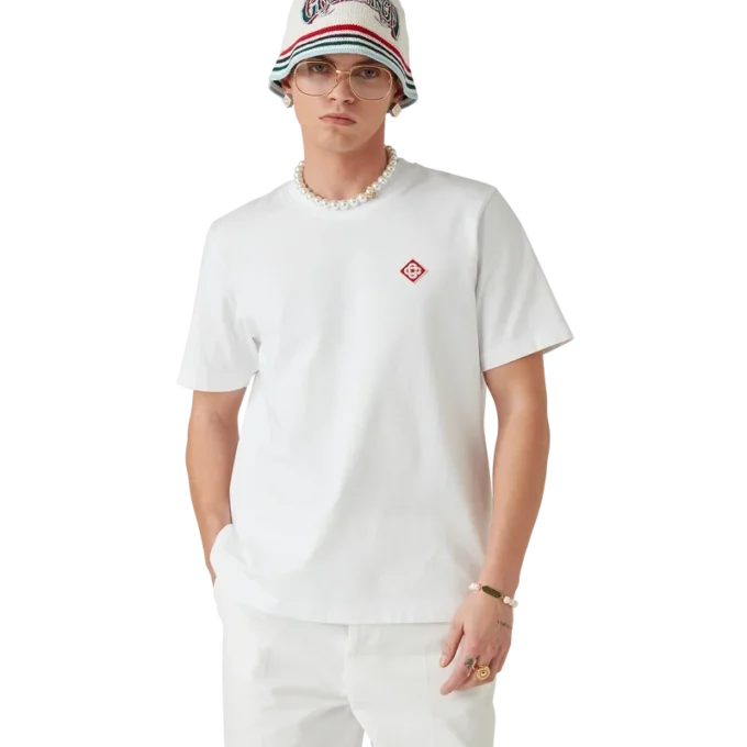 T-Shirt mit Diamant-Logo und kurzen Shorts