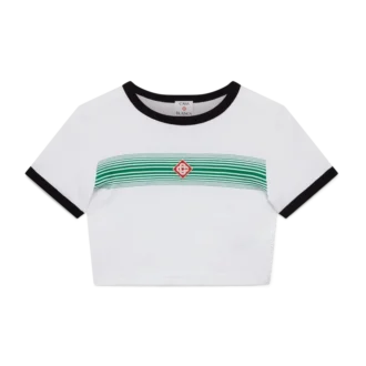 T-Shirt mit Streifen in Farbverlauf